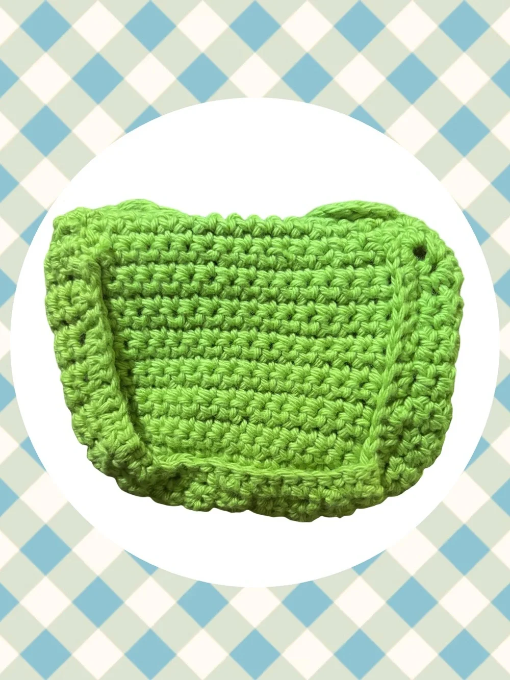 Handmade Crochet Tonguetied Froggy Wallet